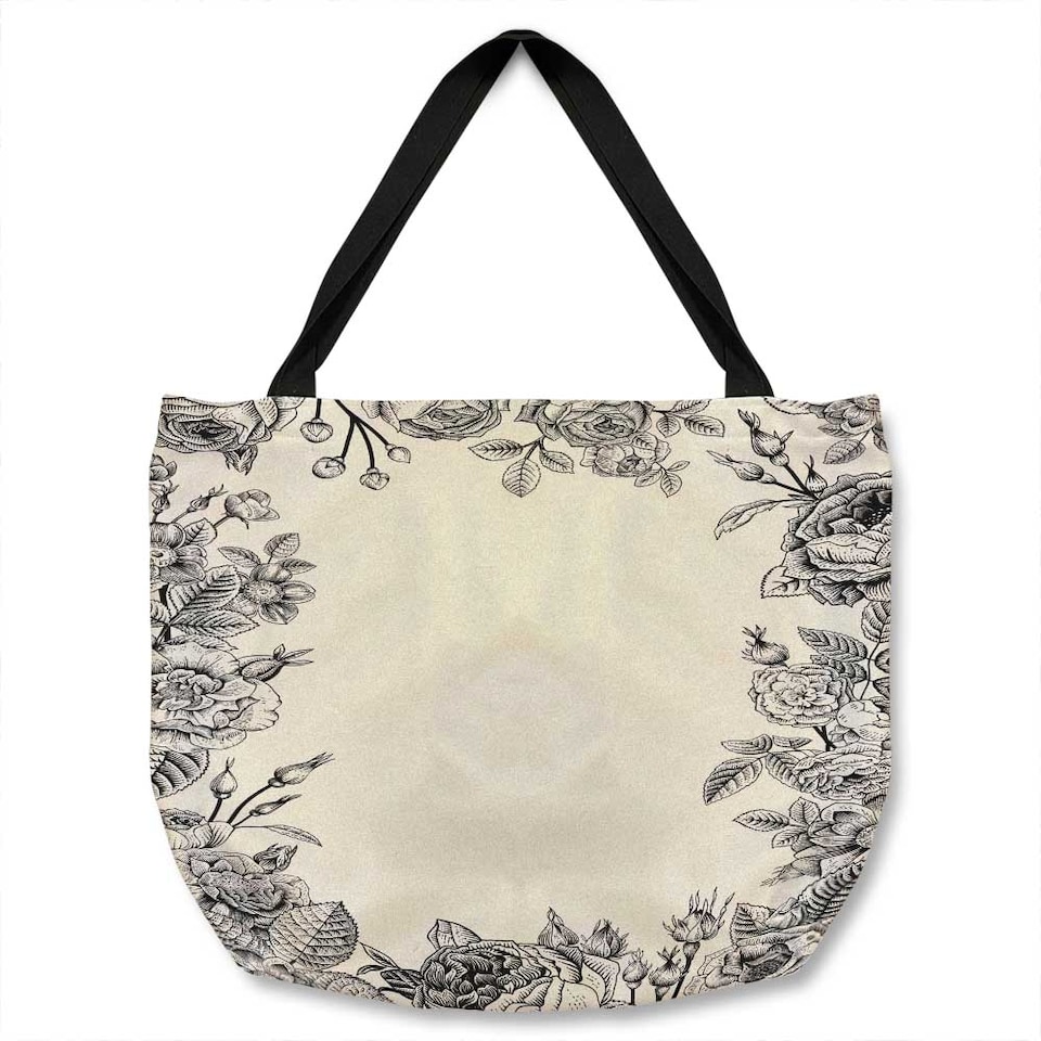 Hand Drawn Roses Tote bat | Multi