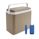 image 1 of 24L Rattan Design Cooler Lunch Box with 2 Ice Packs | Cream | 1
