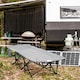 image 2 of Outsunny Camping Bed w/ Carry Bag, Magazine Bag & Cup Holder, Black