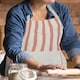 image 2 of Bakers Stripe Kitchen Apron Red