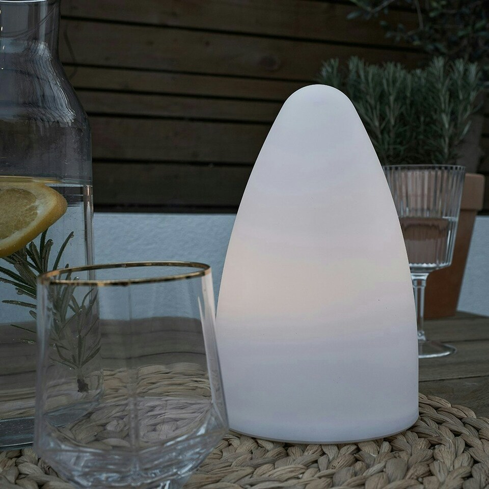 image 1 of ValueLights Tenzin White Outdoor Table Lamp