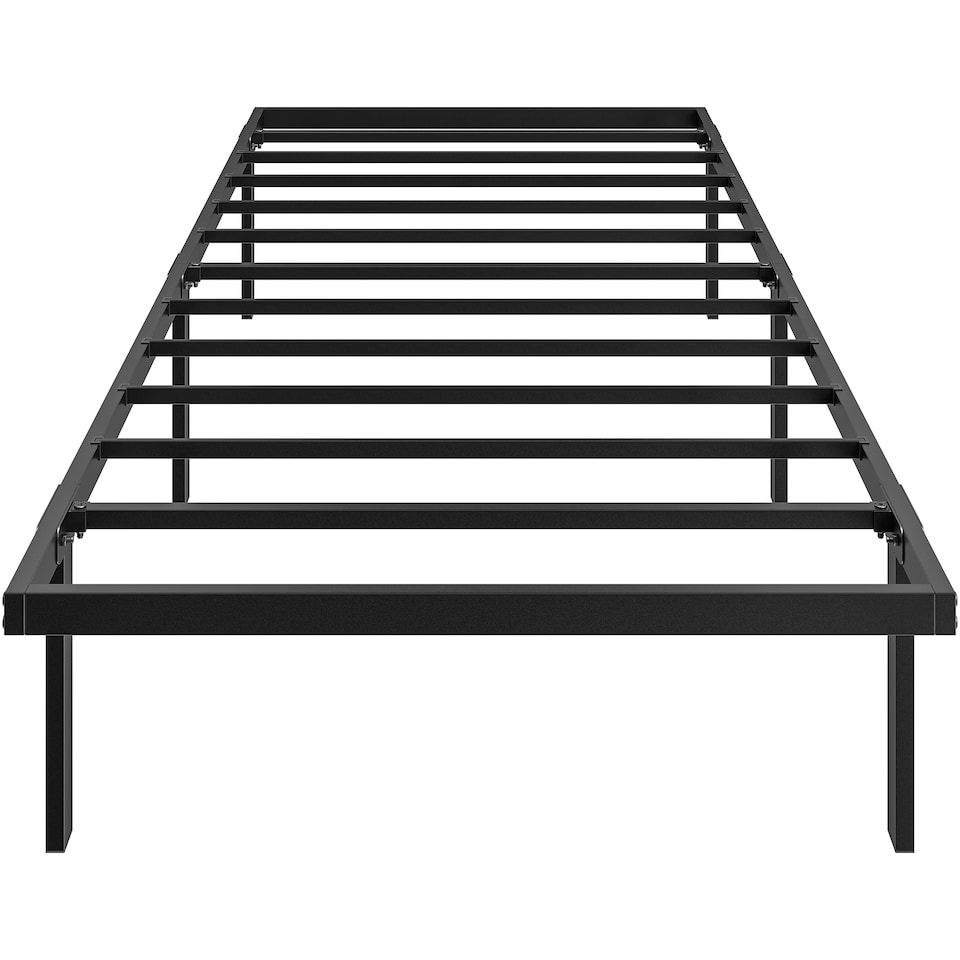 image 1 of HOMCOM 3ft Single Bed Frame with Underbed Storage, No Box Spring Needed