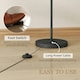 image 4 of HOMCOM LED Floor Lamp with Dimmable Colours Temperature & Brightness, Black | Black