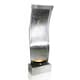 image 1 of Primrose Curved Silver Stainless Steel Water Feature Wall Cascade 183cm