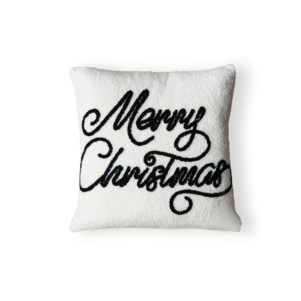 image 1 of BHS Merry Christmas Tufted Cushion,Natural | Cream | Natural | One Size | 1