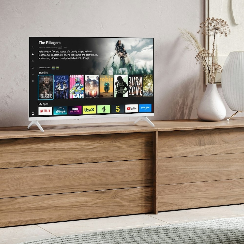 image 1 of SHARP 32HE2245KW 32 Inch HD TiVo Smart TV Frameless - White