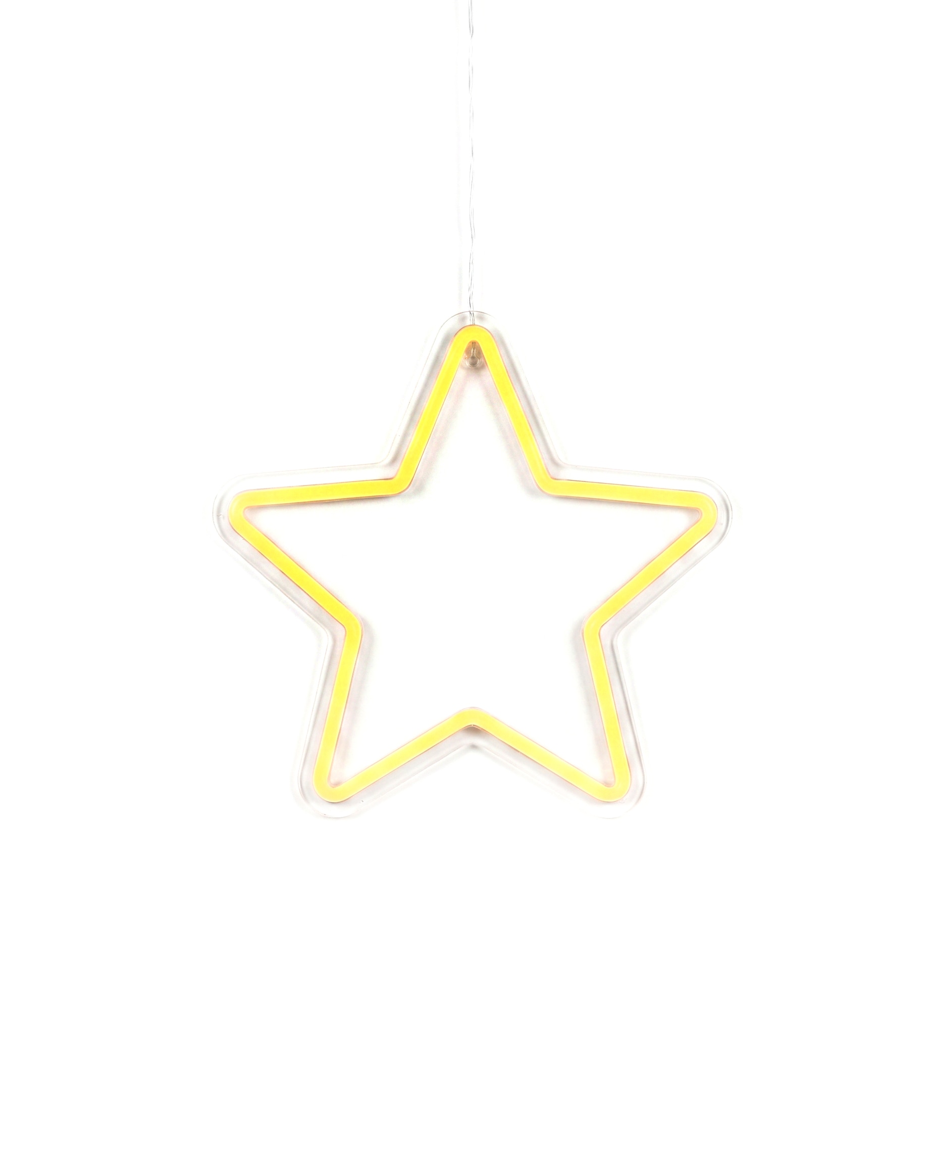 Festive 30cm Neon Flex Hanging Star
