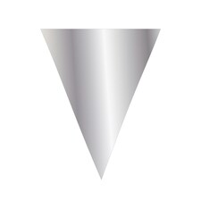 Oaktree Metallic Pennant Bunting - Silver - One Size