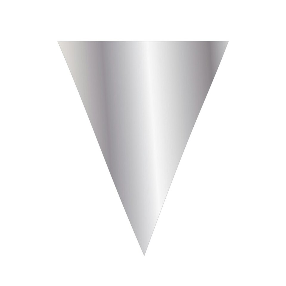 image 1 of Oaktree Metallic Pennant Bunting - Silver - One Size
