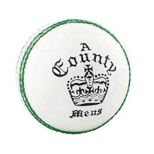 Readers Mens County Crown Leather Cricket Ball - White - One Size