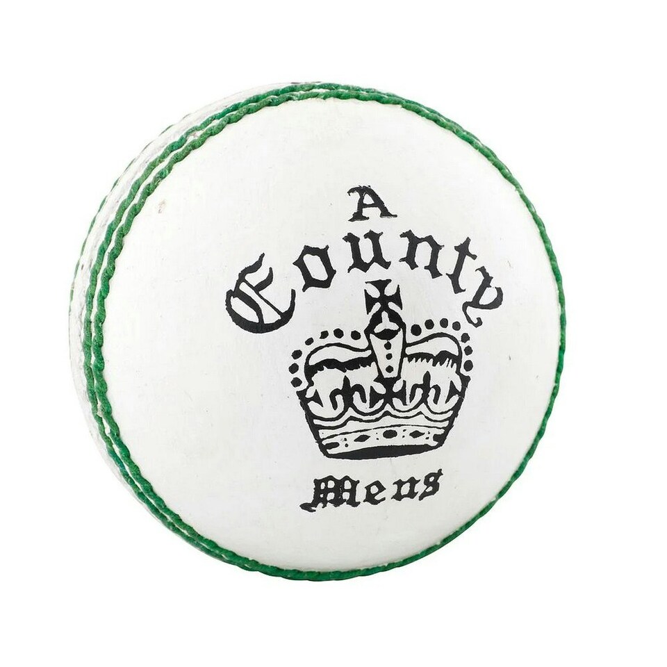 Readers Mens County Crown Leather Cricket Ball - White - One Size