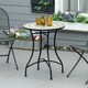 image 9 of Outsunny 60cm Mosaic Round Bistro Table Outdoor Garden Side Table, Green 