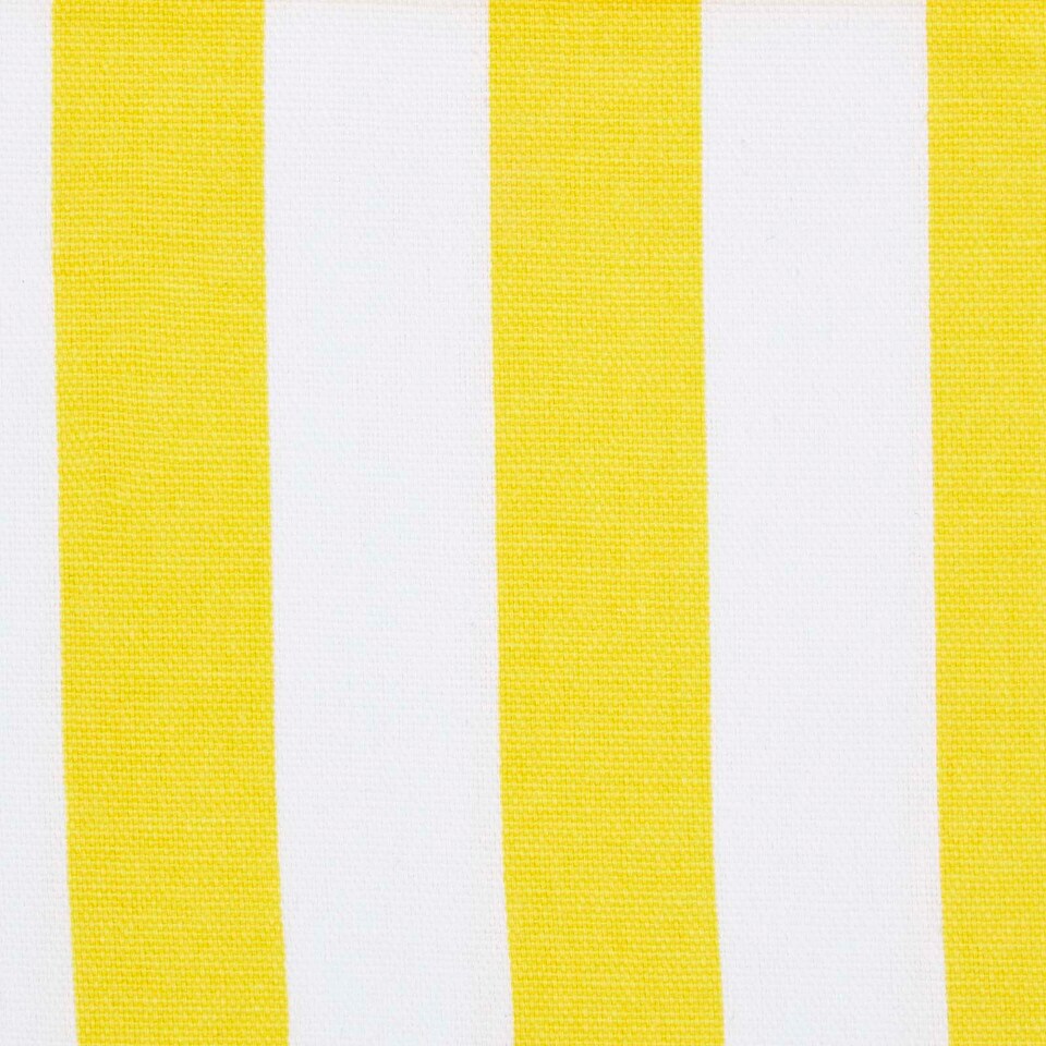 image 1 of Homescapes Thick Stripe Ready Made Eyelet Curtain Pair - 117 x 137 cm Drop | Yellow | Yellow