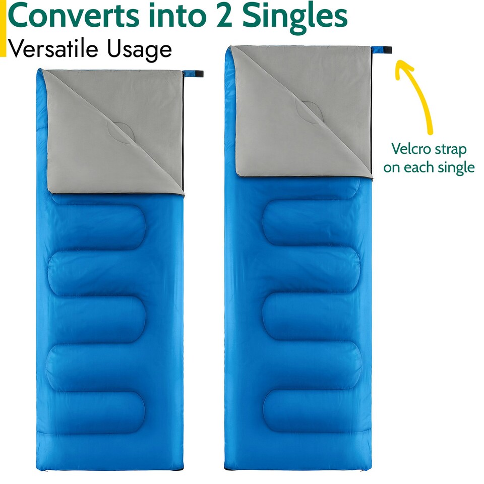 image 1 of Double Sleeping Bag - Blue