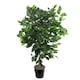 image 1 of 90cm Artificial Ficus Tree Bush - Large Bushy Plant | Green | 3ft
