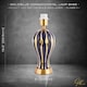 image 6 of Traditional Glossy Navy Midnight Blue and Polished Gold Ceramic Table Lamp Base | Blue | Midnight Blue | 1