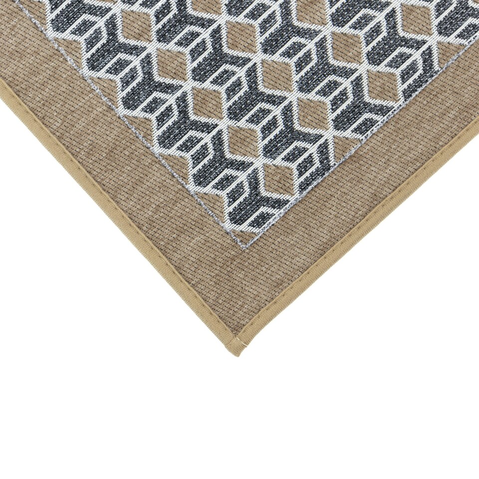 image 1 of JVL Allure Machine Washable Entrance Runner Doormat, 50x150cm - Beige