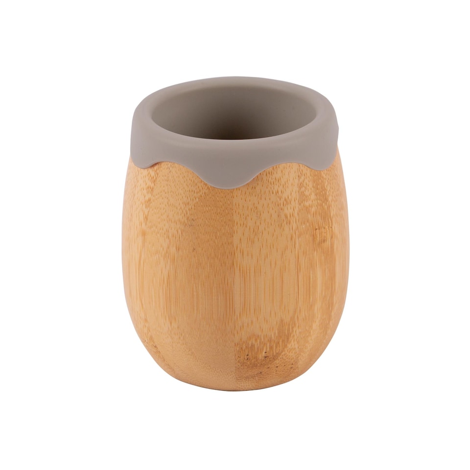 image 1 of Tiny Dining Bamboo Baby Trainer Cup - 130ml - Grey | Grey | Grey