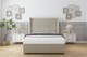 image 1 of Sloomy Devonshire Cream Plush Divan Bed With Mattress 2 Drawers Footend With 54" Wingback Headboard 5' King | Cream | Cream | King | 1