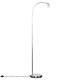 image 1 of ValueLights Modern Designer Style Polished Chrome Curved Stem Floor Lamp Base | Chrome