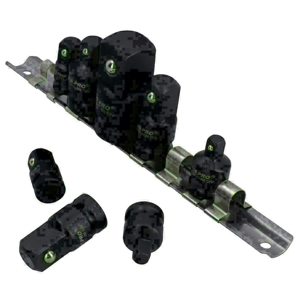 image 1 of 8pc Impact Socket Adaptor Adapter Step Up Down Reducer Converter On Rail