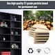 image 4 of HOMCOM CD DVD Media Storage Shelves Display Shelf Racks Wooden Frame Black