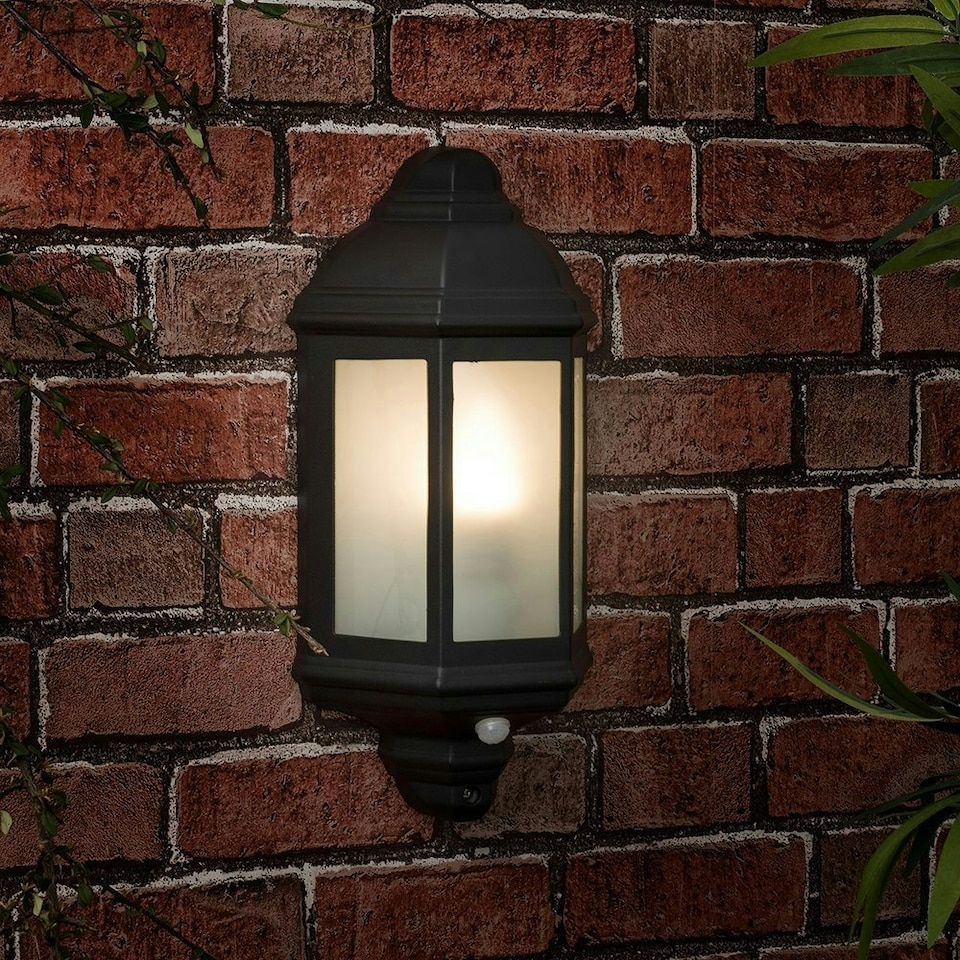 image 1 of ValueLights Kayleigh Black Outdoor Wall Lantern | Black