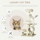 image 3 of PawHut Cat Tree Activity Center Scratching Post Perch Tunnel 105cm Beige