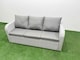 image 3 of Fimous 7 Seater PE Rattan Wicker Garden Furniture Patio Conservatory Sofa Set with Rectangular Dining Table 3 Seater Sofa Love Sofa 2 Stools 2 Side Table