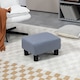image 2 of HOMCOM Microfiber Cloth Footstool, Small Foot Rest, Rectangle Sofa Stool for Bedroom Living Room, Grey