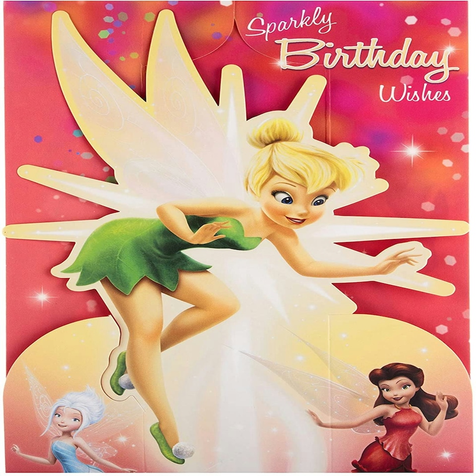 image 1 of 3D Sculpture Birthday Card Disney Fairies Paper WOW Design