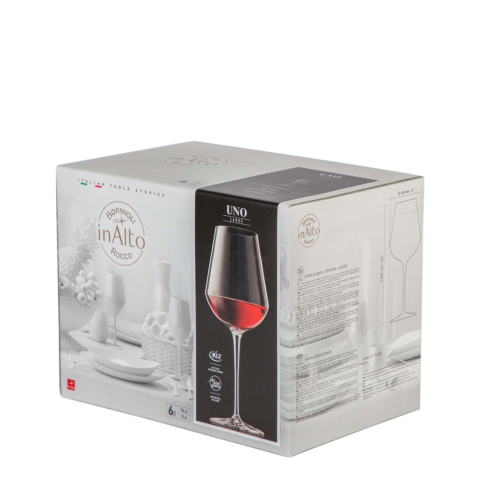 image 1 of Bormioli Rocco Inalto Uno Red Wine Glasses - 560ml - Pack of 6