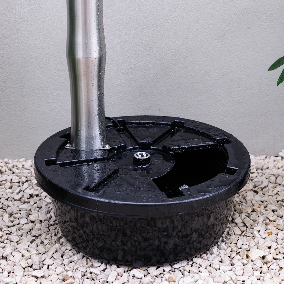 image 1 of Primrose Oriental Style Bamboo Cane Sozu Metal Outdoor Water Feature 94cm