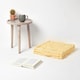 image 2 of Homescapes Cotton Gingham Check Yellow Floor Cushion - 40 x 40 cm | Yellow | 40 x 40 cm