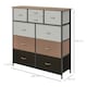image 3 of HOMCOM Bedroom Chest of Drawers Fabric Dresser w/ Foldable Drawers Black