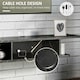 image 3 of HOMCOM Wall Mounted TV  Stand Entertainment Unit with Storage Shelf, Black