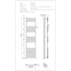 image 3 of Zennor - Black Dual Fuel Towel Rail H1600mm x W400mm Thermostatic - Curved