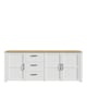 image 2 of Bohol 3 Door 3 Drawer Large Sideboard in Riviera Oak/White