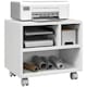 image 1 of HOMCOM Printer Stand with Storage Printer Cart on Wheels for Home Office White