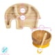 image 3 of Tiny Dining 4pc Elephant Bamboo Suction Baby Feeding Set - Orange