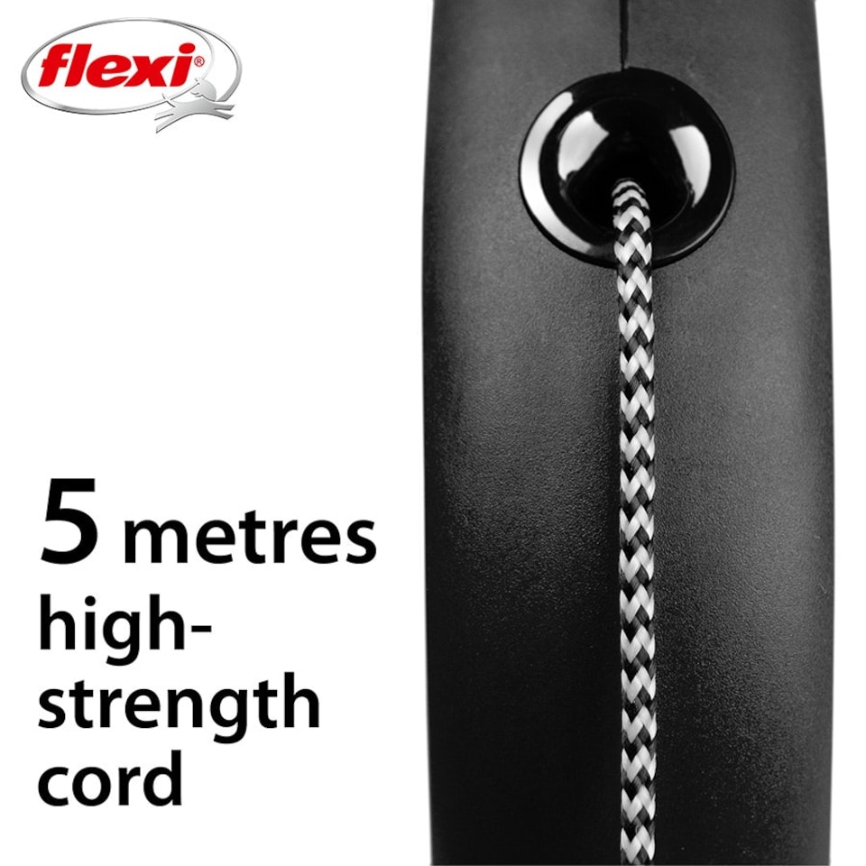 image 1 of Flexi Black Design Cord S Black 5m 1-12kg