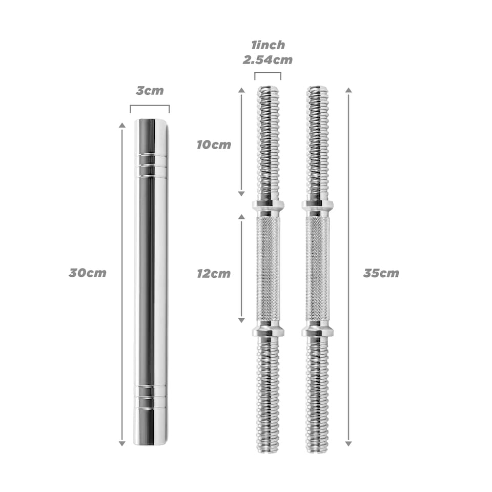 image 1 of Phoenix Fitness Barbell Connectors 30cm | Silver