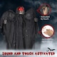 image 5 of HOMCOM Winged Grim Reaper Animatronic Prop w/ Light Up Eyes, for Haunted House