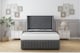 image 2 of Sloomy Marlborough Armour Coniston Divan Bed Base No Drawers With 54 Inch Wingback Headboard & 12 Inch Matching Footboard | Grey | Armour | Single | 1