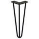 image 3 of 4 x 12" Hairpin Legs - 3 Prong - 10mm - Black Black