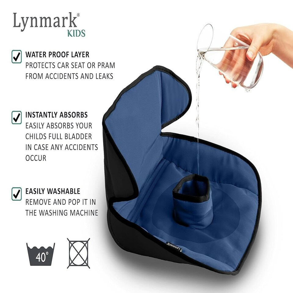 image 1 of Lynmark® Potty Training Car Seat Protector Cover for Spills, Nappy Leaks, and Accidents Blue | Navy | 1 pack