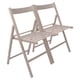 image 1 of Harbour Housewares Beech Wood Folding Chairs - Dove Grey - Pack of 2 | Grey | Dove Grey