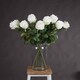 image 2 of Traditional Rose Artificial Flower - Fabric/Plastic - L9 x W9 x H71 cm - White