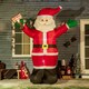 image 2 of Outsunny 8ft Inflatable Christmas Santa Claus Holds Light Sign of Blessings, BlowUp Outdoor LED Yard Display for Lawn Garden Party