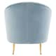 image 4 of Interiors by Premier Blue Velvet Armchair with Cushion, Plush Foam Seat With Gold Finish Metal Legs, Living Room Accent Chair